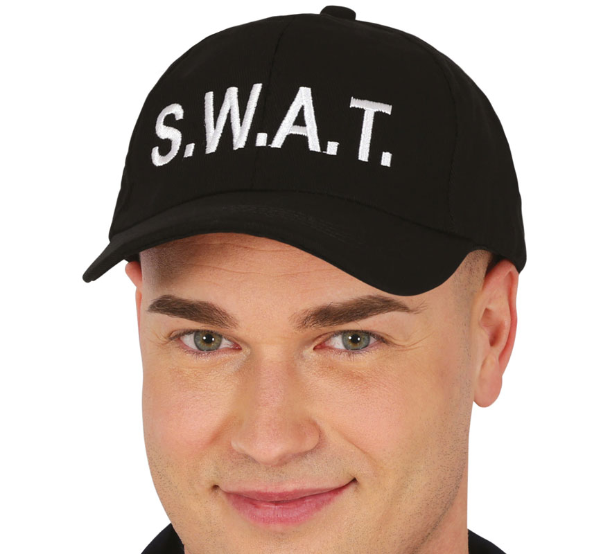 Adult black Swat cap