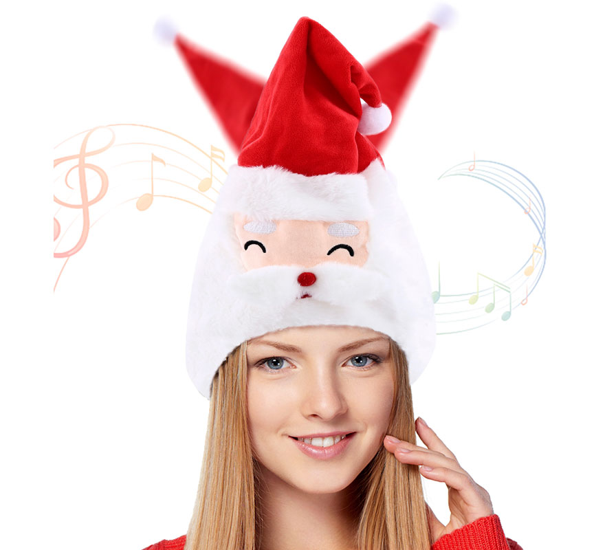 Gorro Bailarín de Papá Noel con Luz