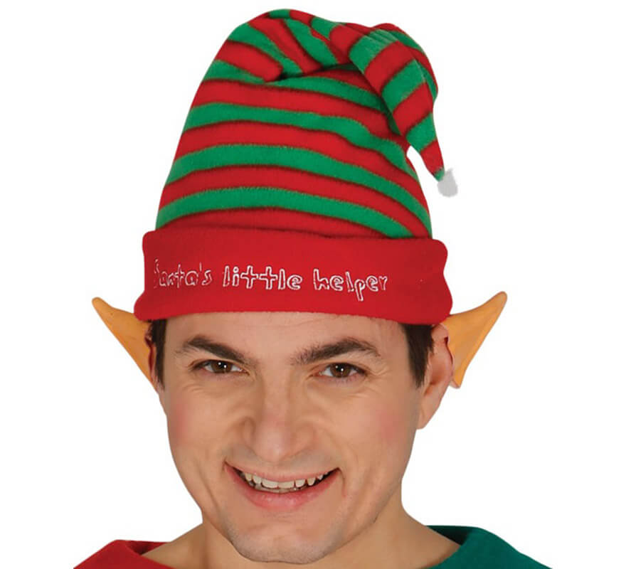 2 x Chapeaux de lutin de Noël avec oreilles pour adultes - Chapeaux de  déguisement de Noël