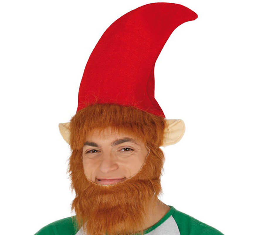 Gorro de Elfo rojo con barba