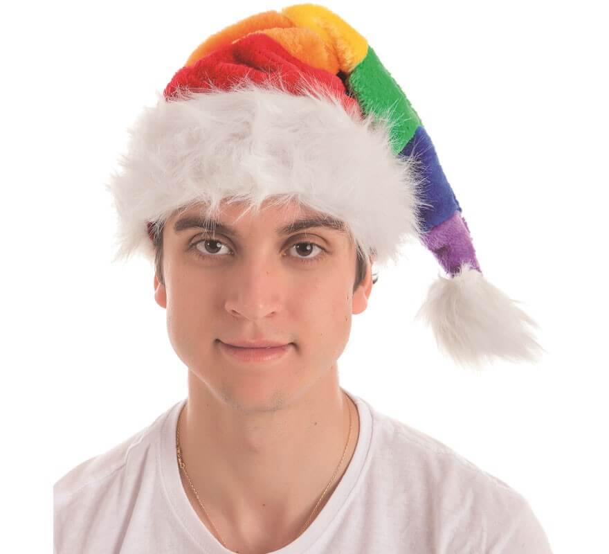 Rainbow Santa Hat