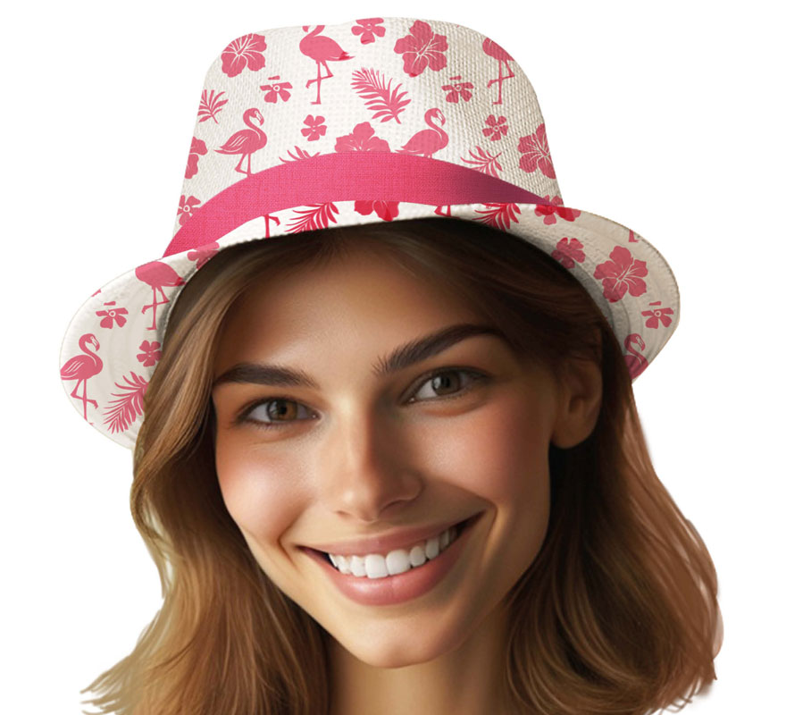 Adult Pink Flamingo Summer Hat