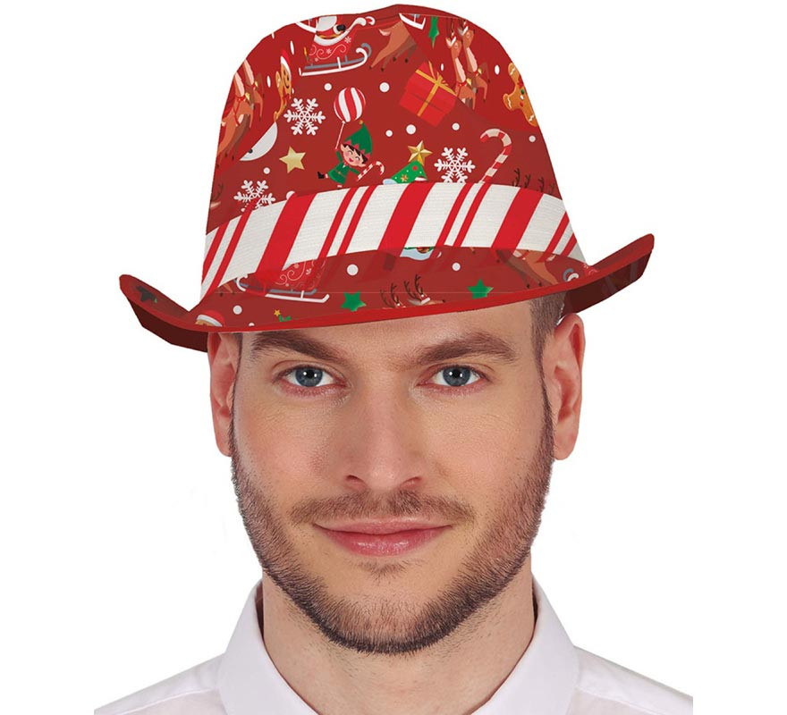 Christmas Gangster Hat Candy Cane