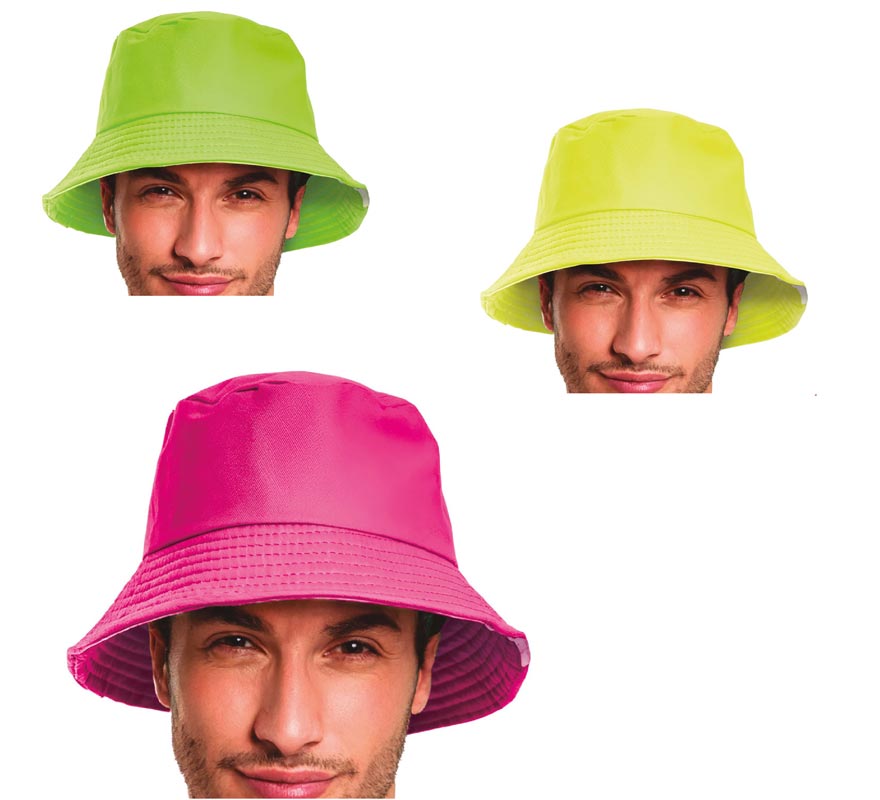 Chapéu neon em várias cores para adulto