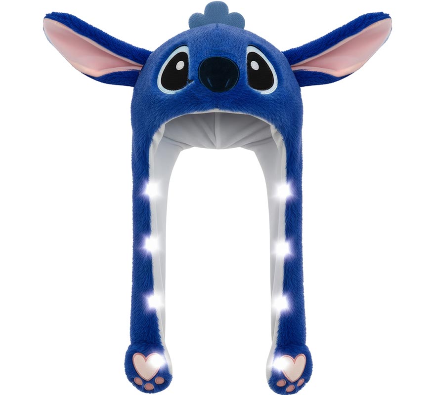 Chapeau oreilles de monstre bleues avec mouvement et lumière