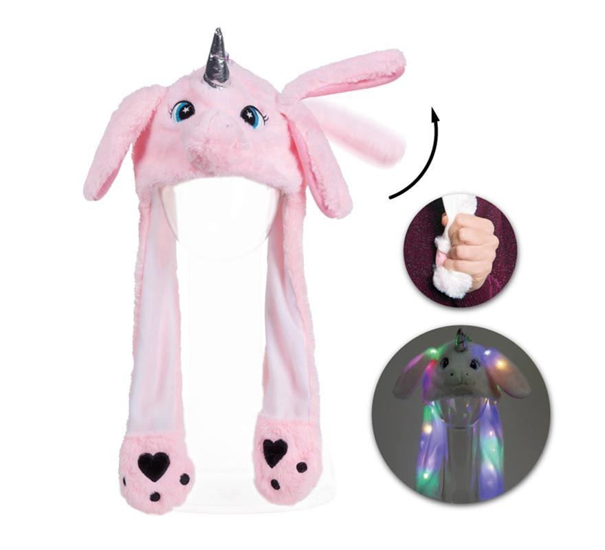 Cappello SUN CITY Per Bimba In Cotone, Modello Minnie Unicorno, Colore Rosa, Taglia 48. Morbido E Carino, Perfetto Per La Primavera.