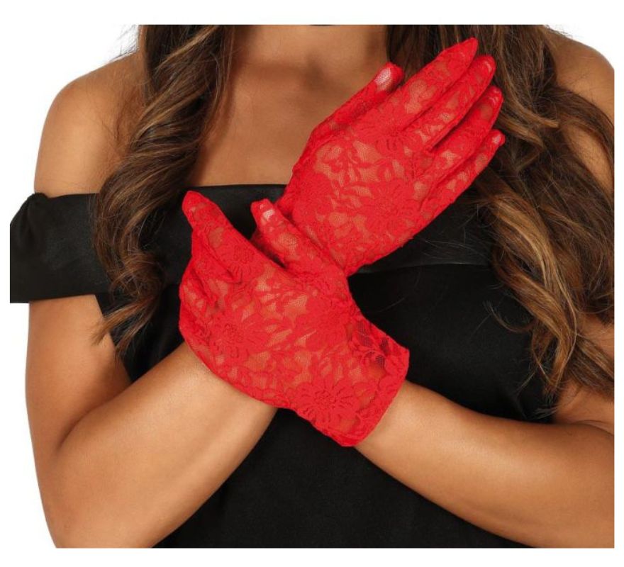 Openwork Gloves in various colors of 22 cm