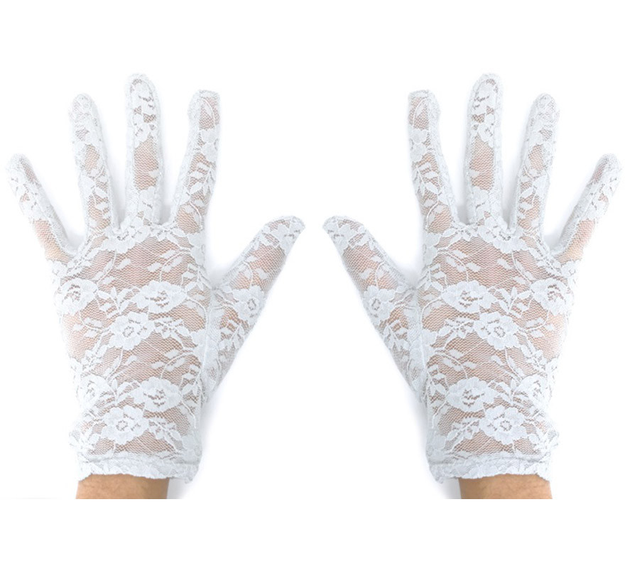 Short Lace Gloves for adults in various colors