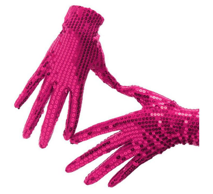 Luvas de lantejoulas para adultos em várias cores