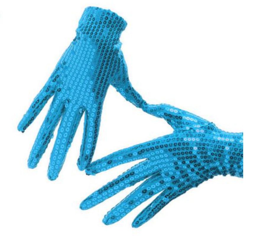 Luvas de lantejoulas para adultos em várias cores