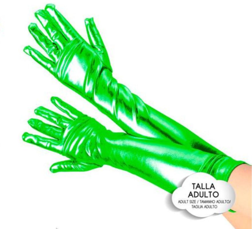 Long Metallic Gloves for adults in various colors