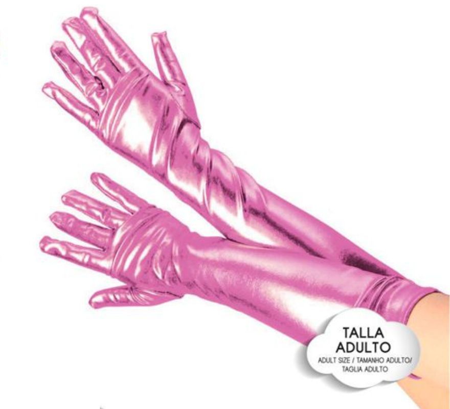 Long Metallic Gloves for adults in various colors