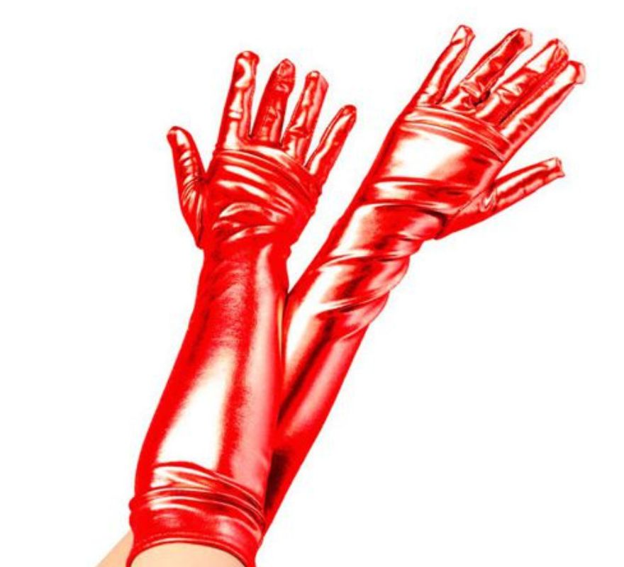 Long Metallic Gloves for adults in various colors