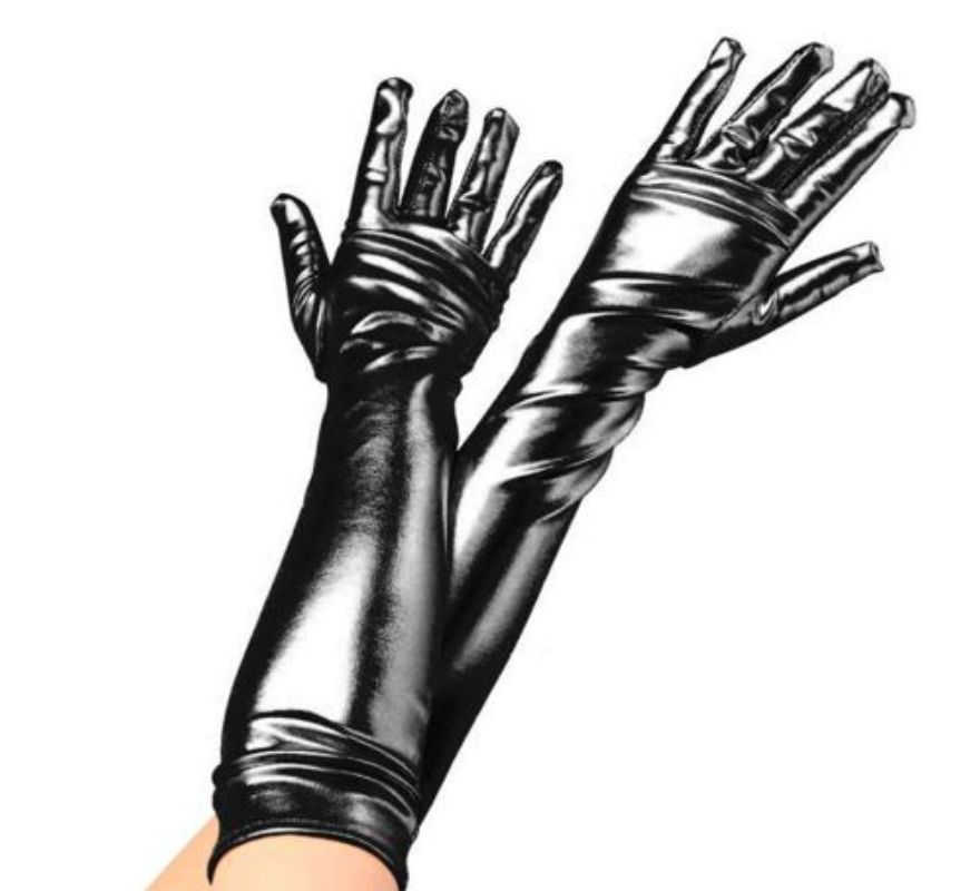 Long Metallic Gloves for adults in various colors