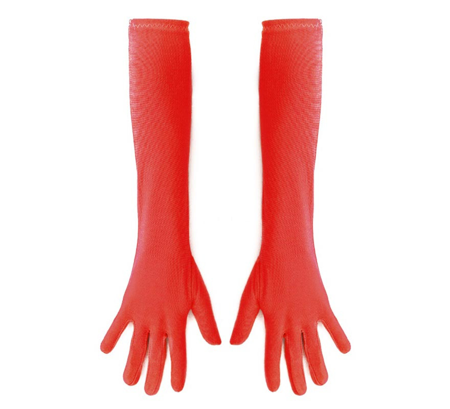 Long red gloves