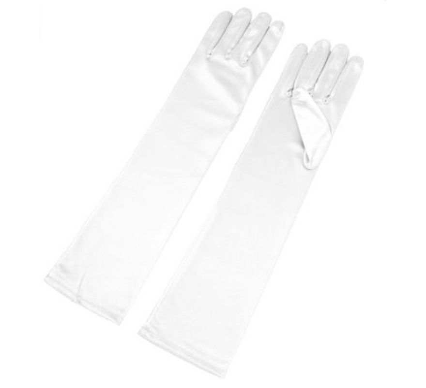 Long Satin Gloves for adults in various colors