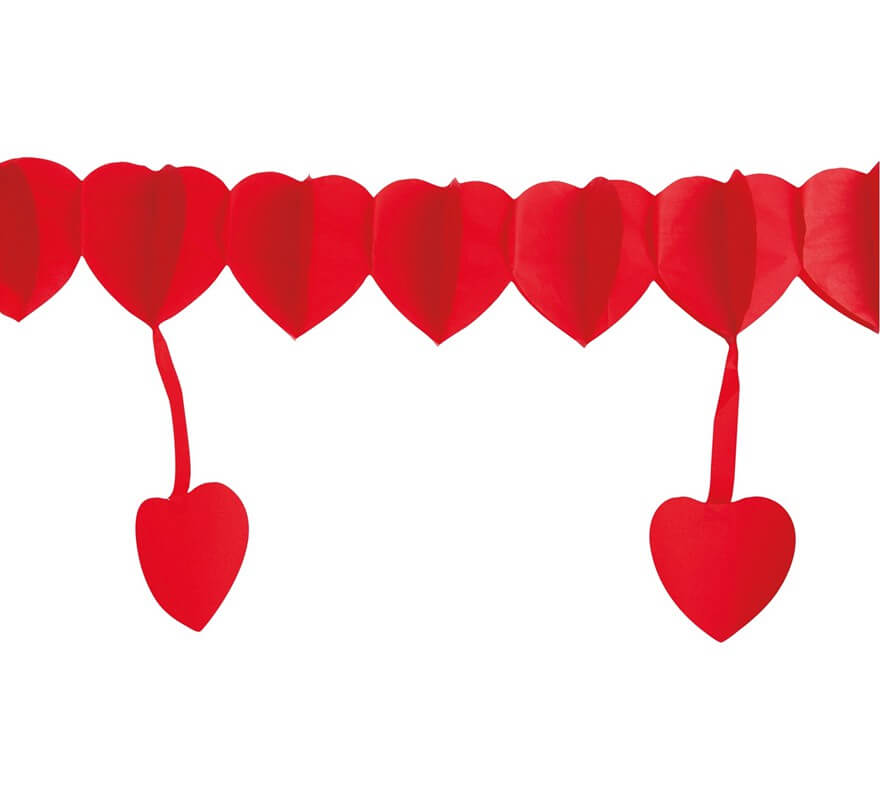 Guirlande de guirlandes de coeurs de la Saint-Valentin de 2 mètres