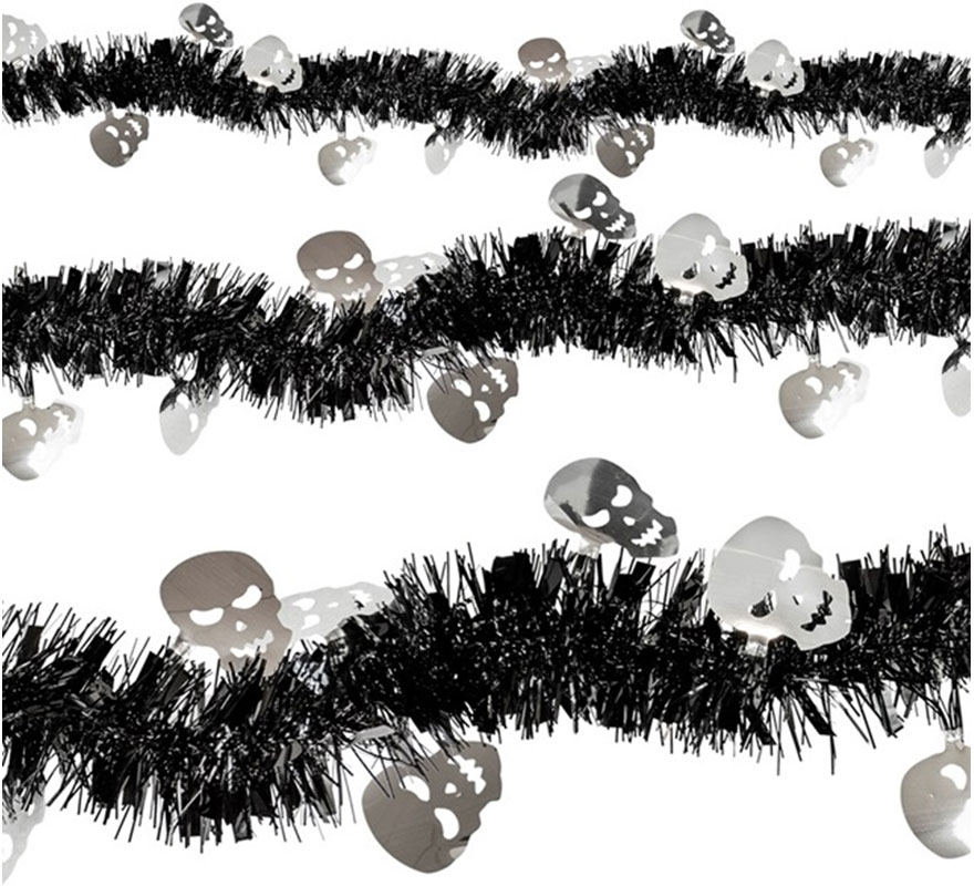 300cm Tinsel Skull Garland 300cm Tinsel Skull Garland