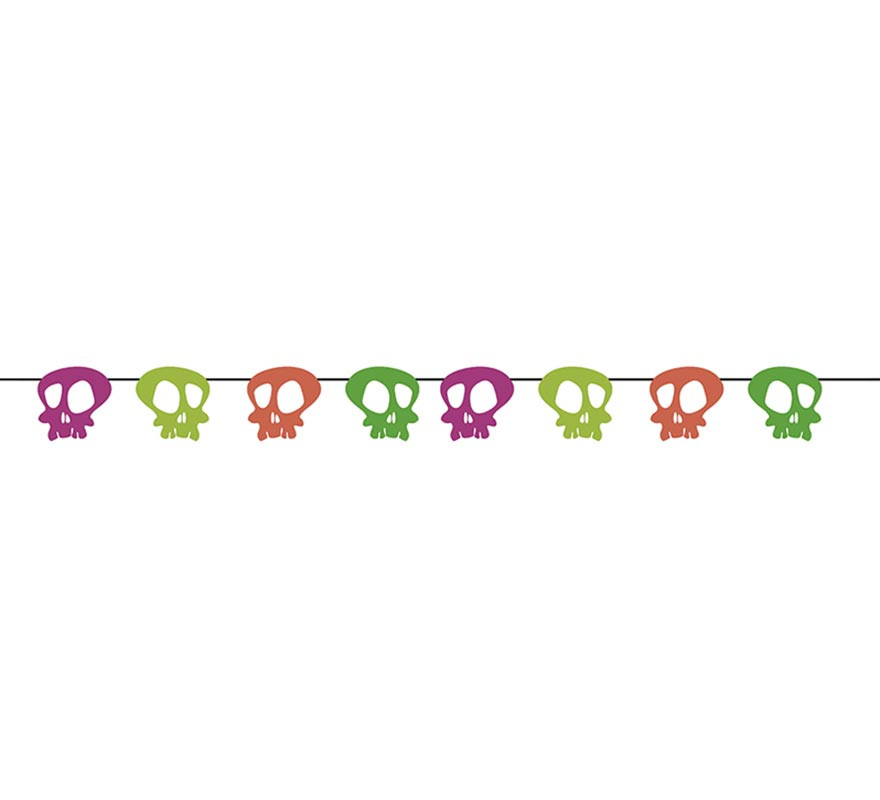 2 meter neon skull garland