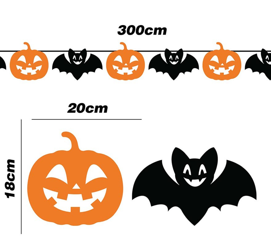 Bat and Pumpkin Garland