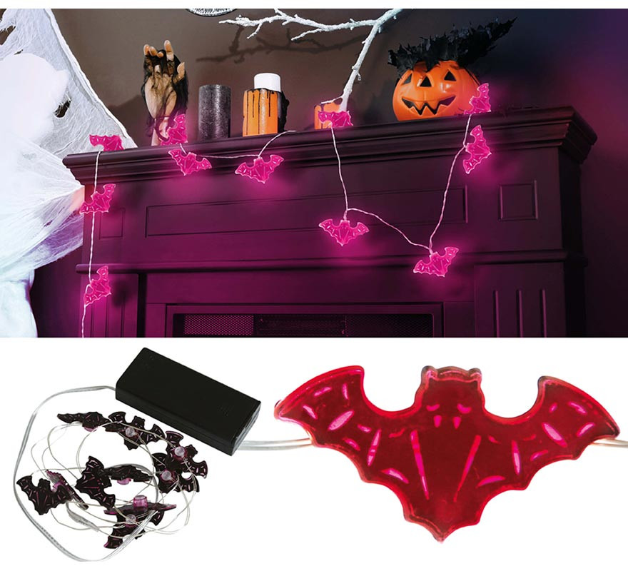 Battery-operated Bat String Garland 10 LEDs