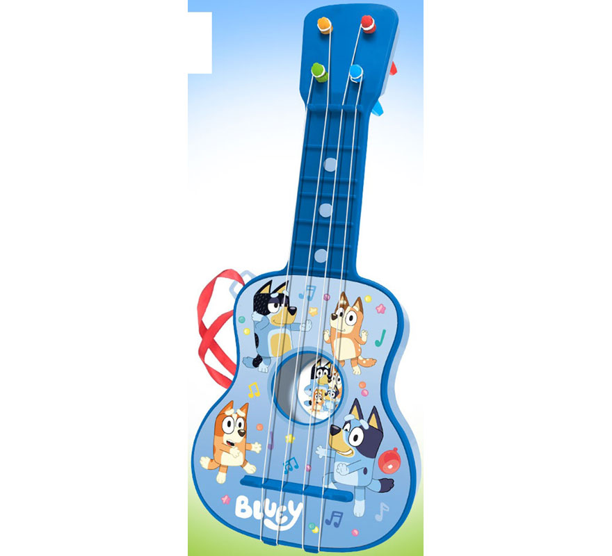 Guitarra Bluey de 4 Cuerdas en Estuche