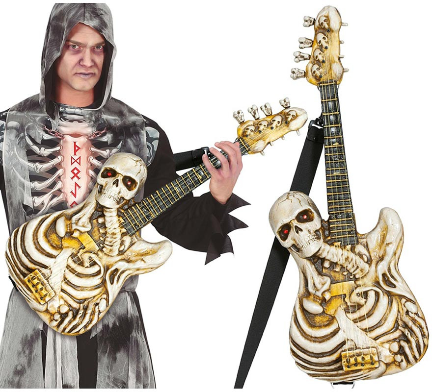 Skeleton Guitar with Light and Sound 58 cm