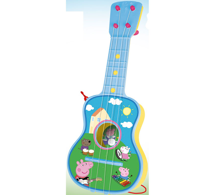 Guitarra Peppa Pig con 4 Cuerdas en Estuche