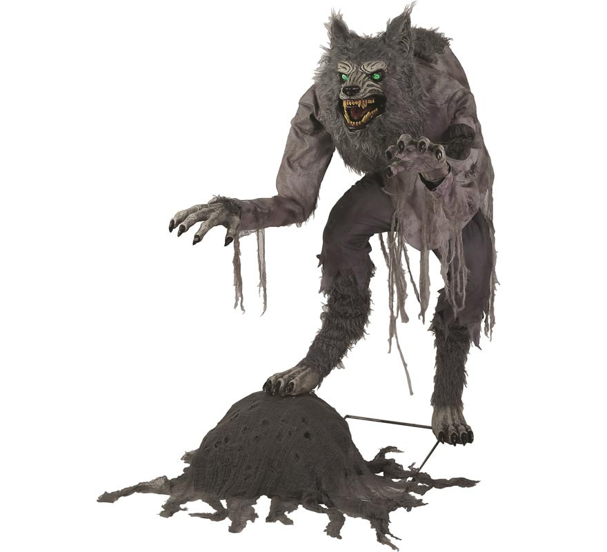 1.5m Grey Werewolf with Light and Movement