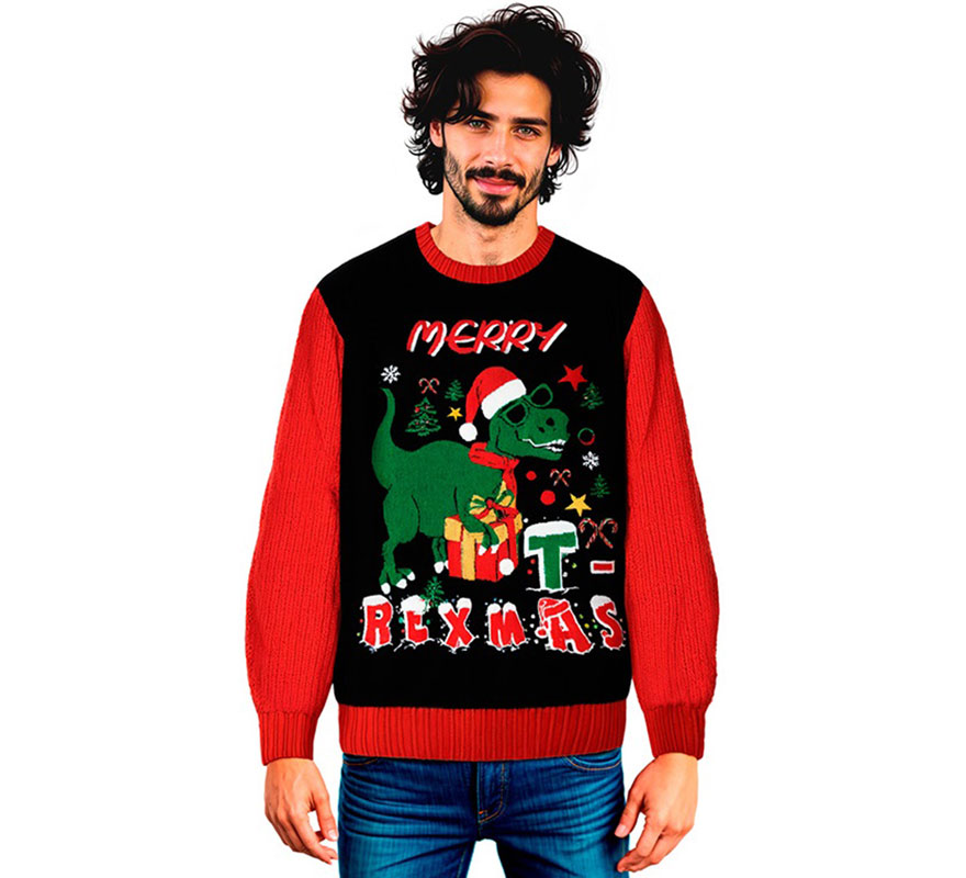 Jersey Dinosaurio Navideño para adulto