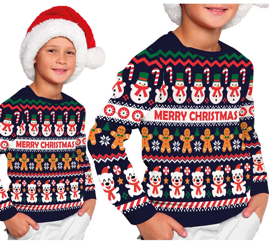 Snowman Christmas Sweater for Kids