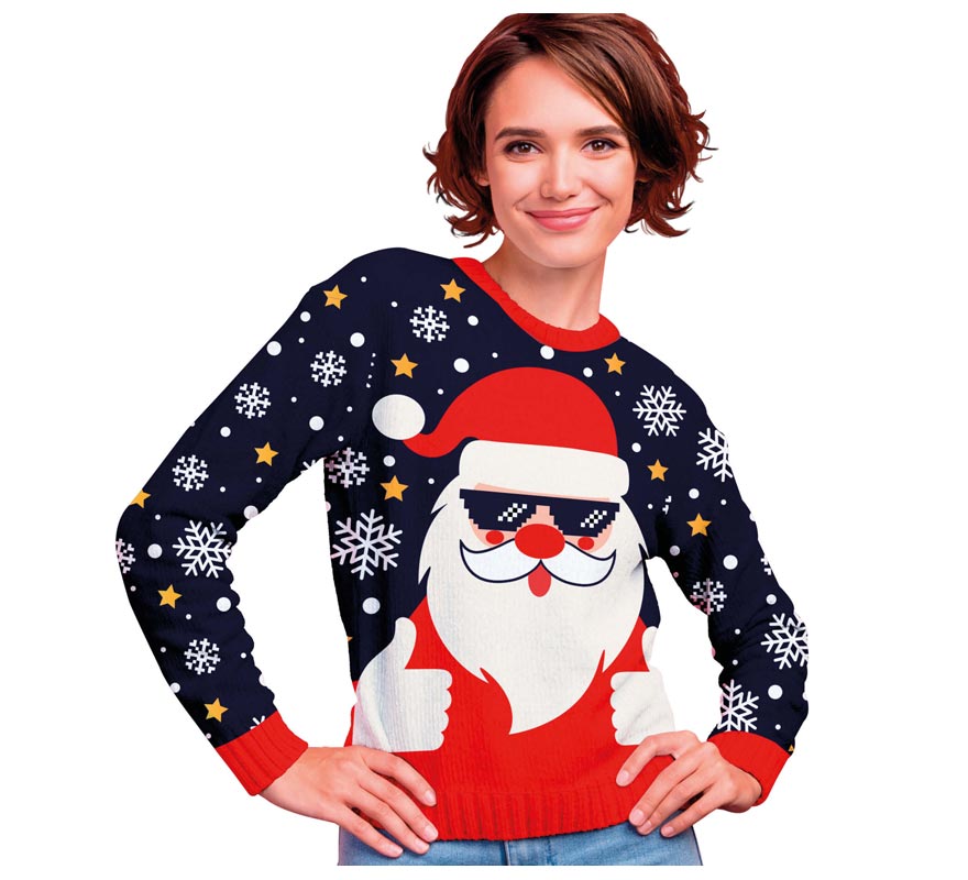 Cool Santa Claus Christmas sweater for women