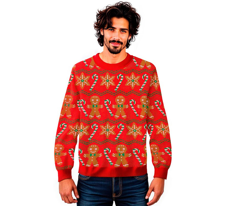 Jersey Navideño Galletas de Jengibre para adulto