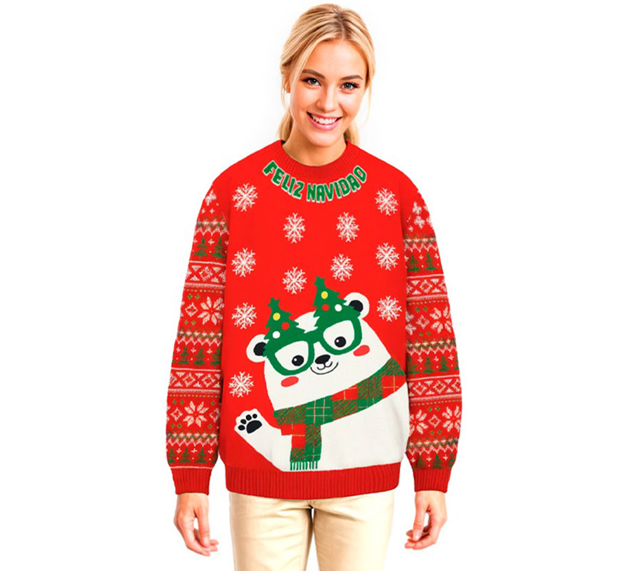 Jersey Navideño Osito Polar para adulto