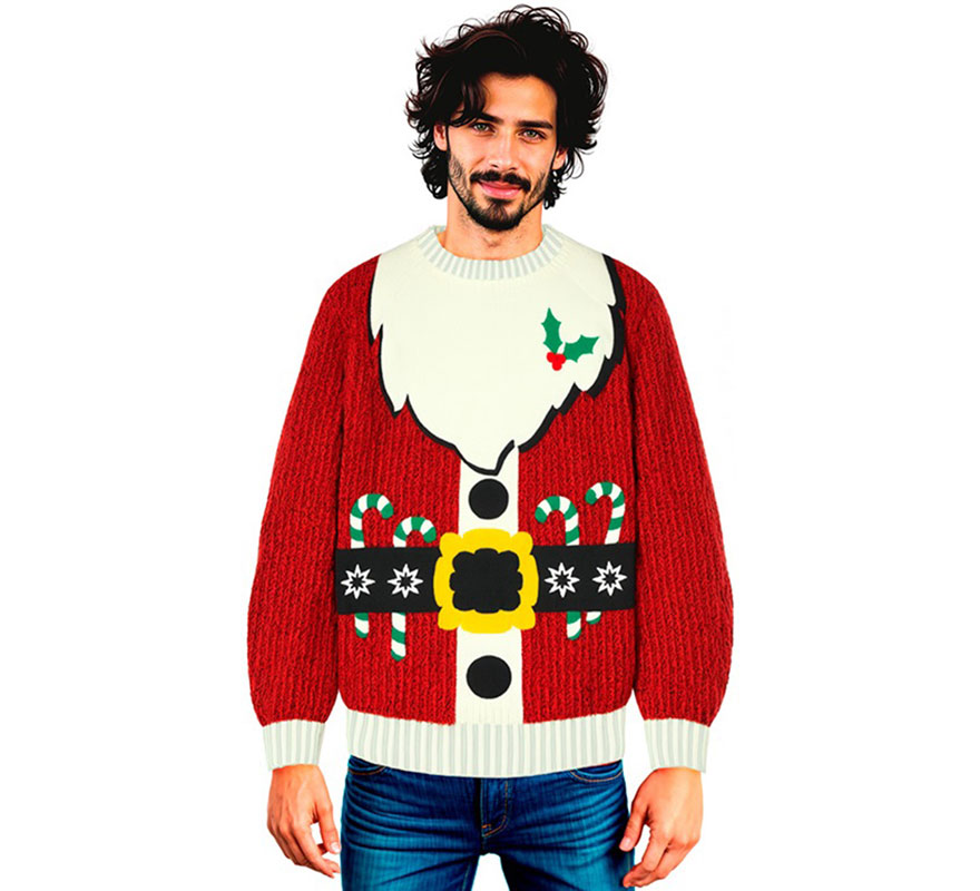 Jersey Navideño Papá Noel para adulto