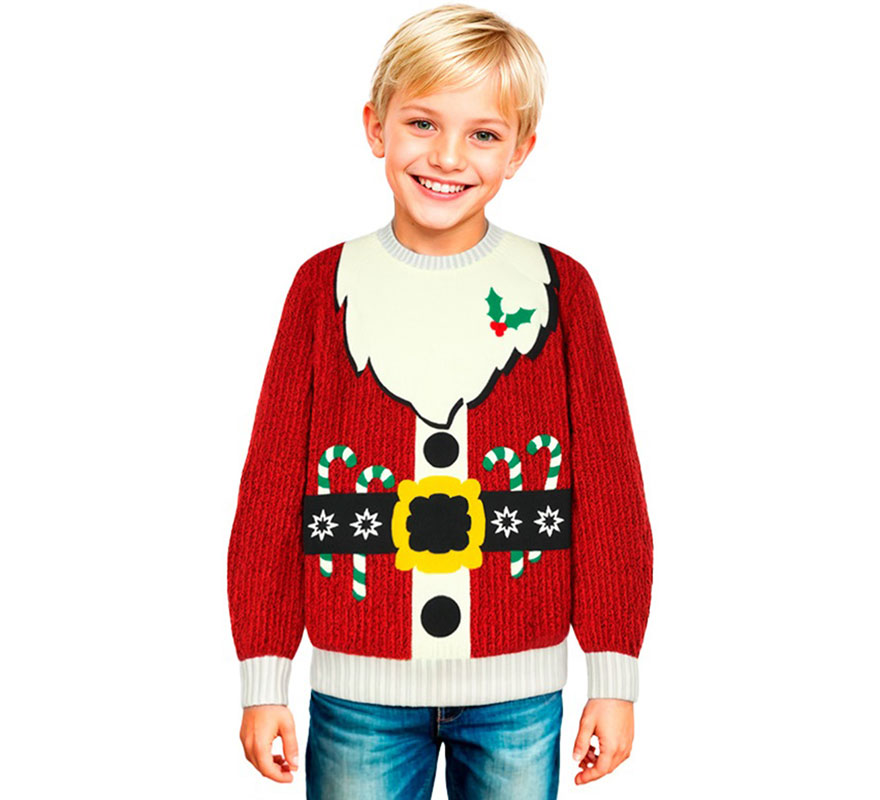 Jersey Navideño Papá Noel para niños