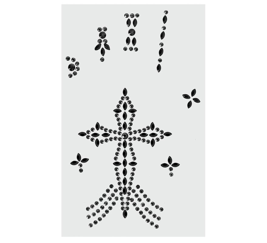 Adhesive Cross Hand Facial Jewelry
