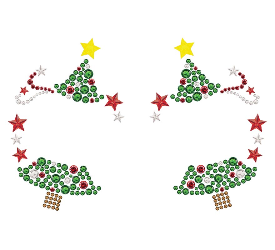 Joias de rosto de árvore de Natal