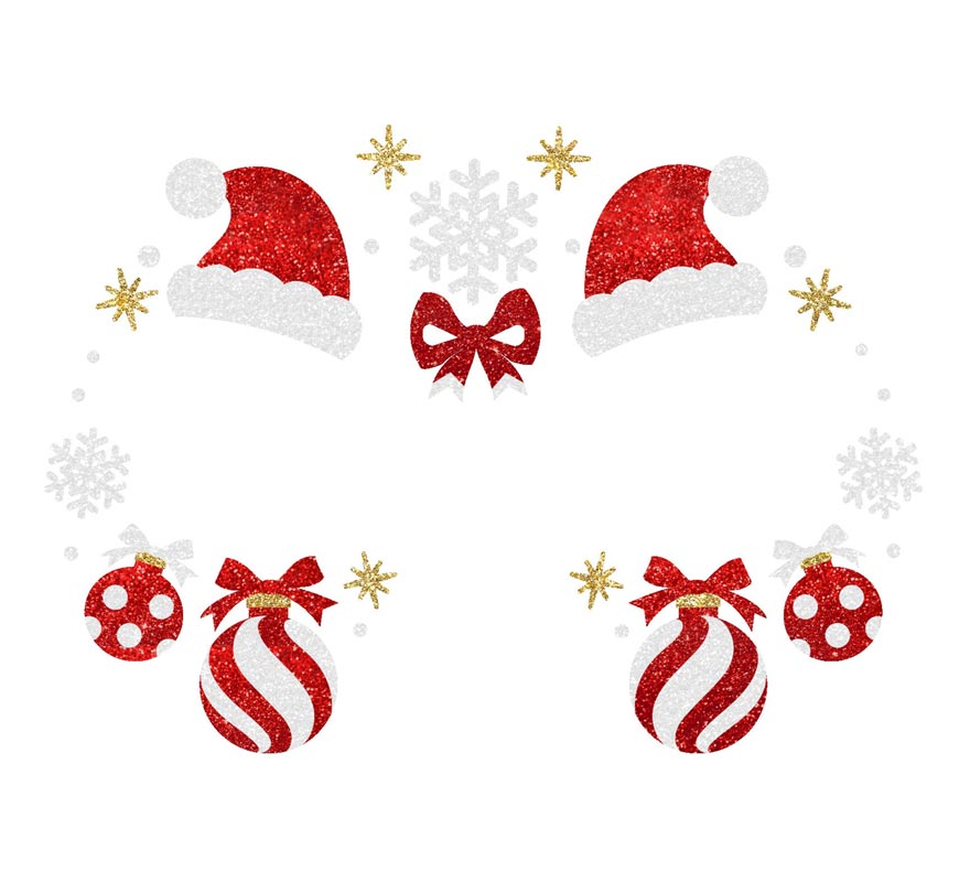 Glitter Santa Face Jewels