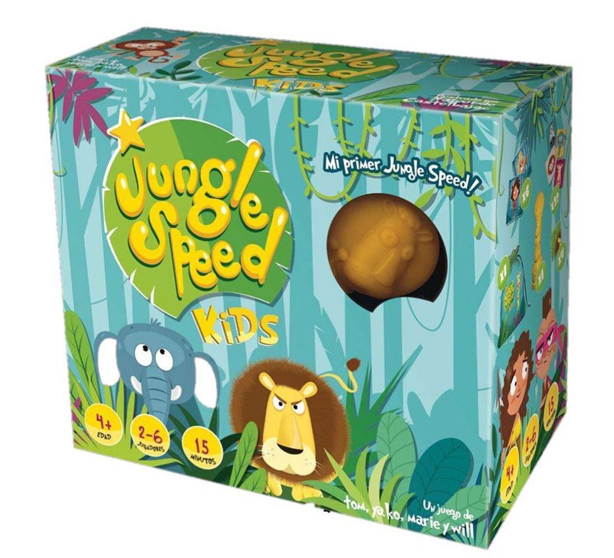 Juego Jungle Speed Kids con 3 Niveles de Juego, 4+