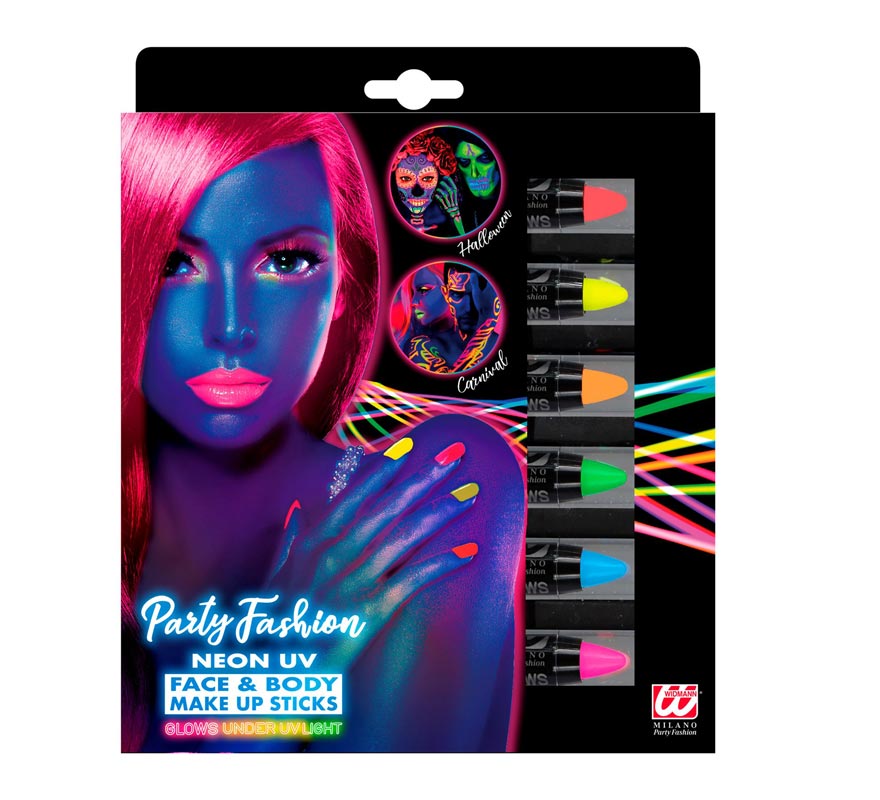 Kit de 6 Barras Maquillaje Fluorescente