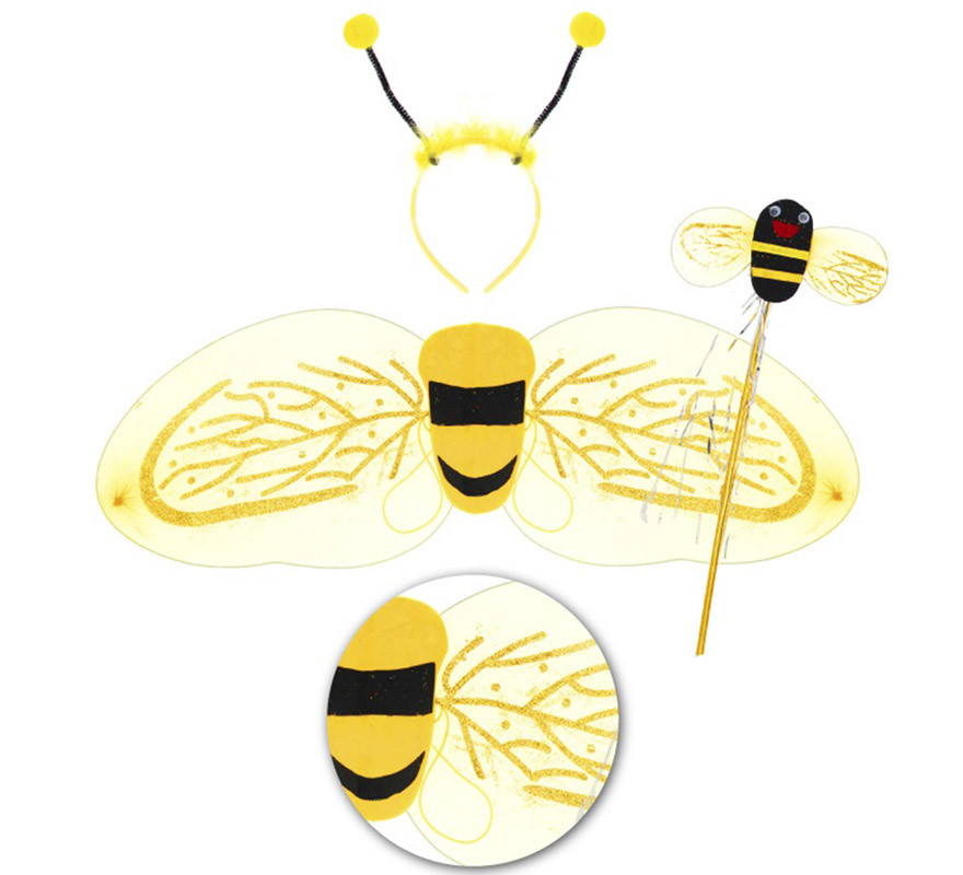 Kit ape per bambini: ali, fascia e bacchetta