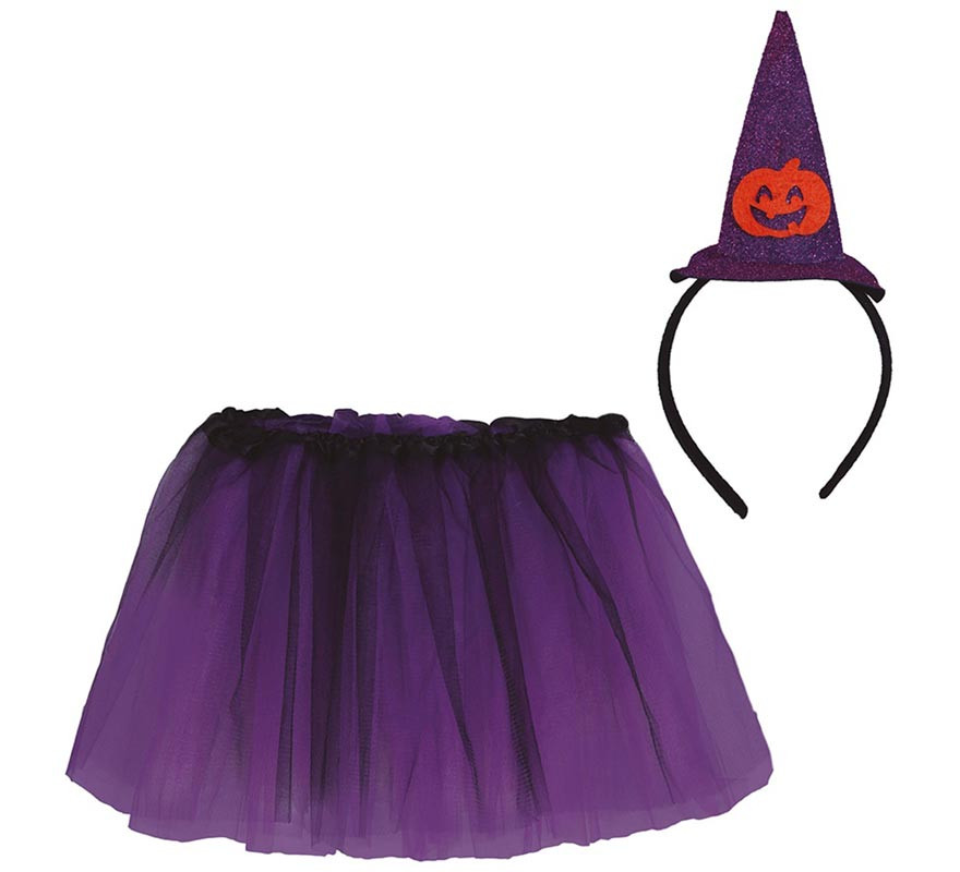 Children's Witch Kit: Tutu and Headband 30 cm