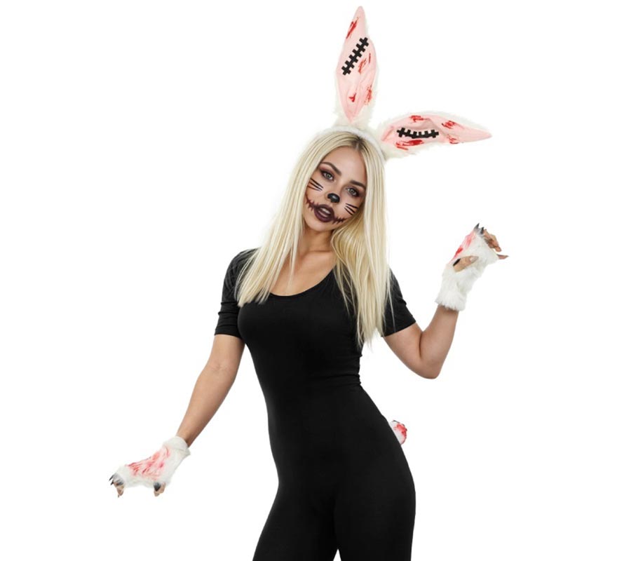 Bloody Bunny Kit: Headband, Tail, and Gloves