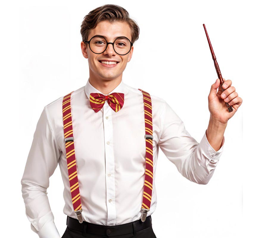 Adult Magic Student Kit: Suspenders and Striped Bow Tie