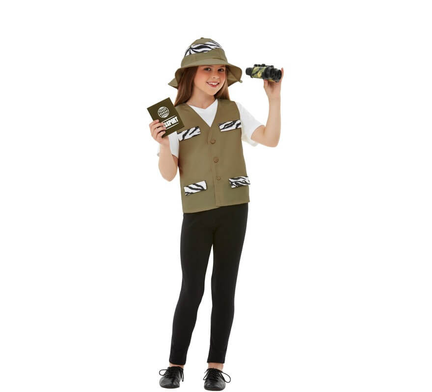 Disfraz de chaleco y sombrero de explorador para niños, Kits de