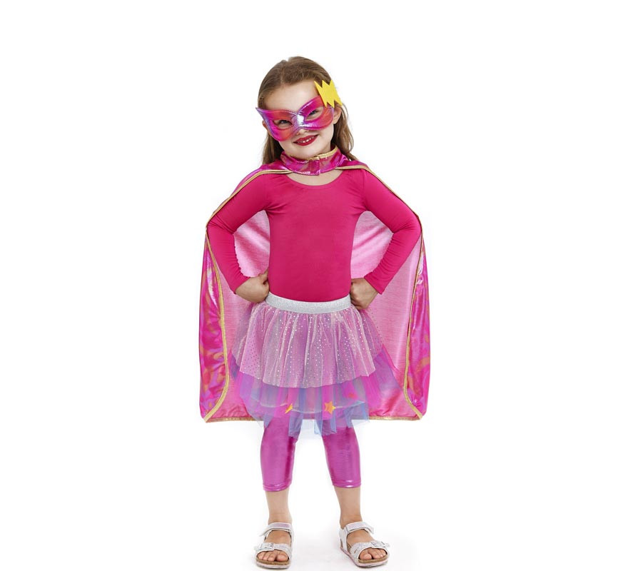 Children's Pink Heroine Kit: Cape, Mask and Skirt