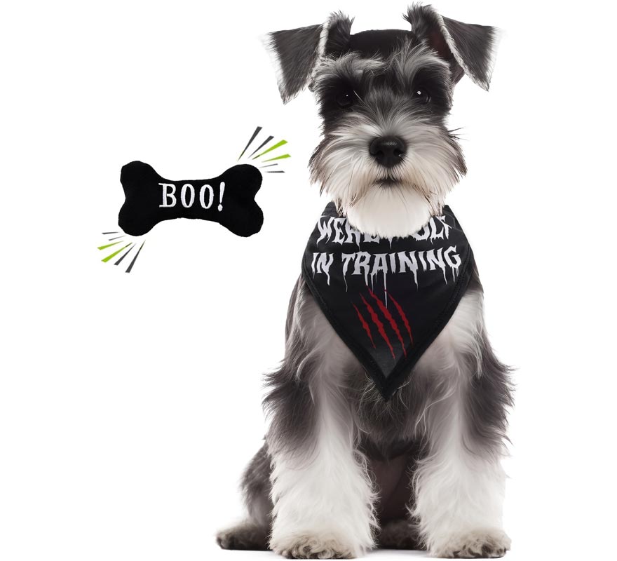 Werewolf Dog Kit: Bandana and Bone