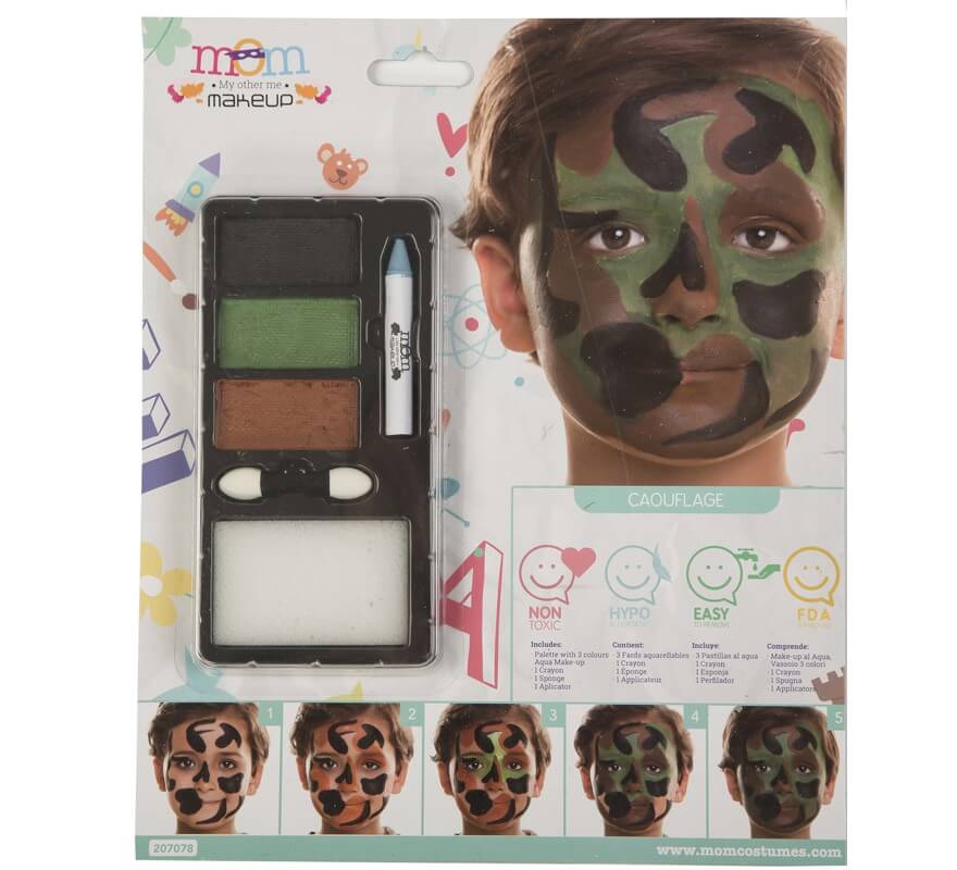 Kit de Maquillaje de Camuflaje infantil