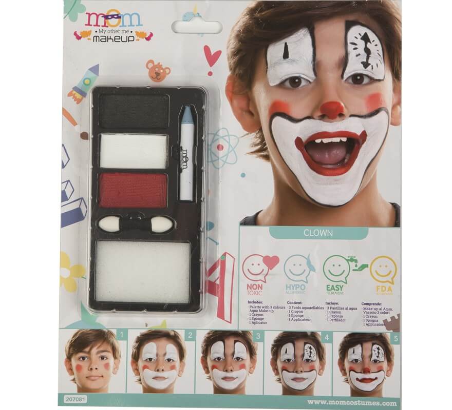  Kit de Maquillaje de Payaso infantil